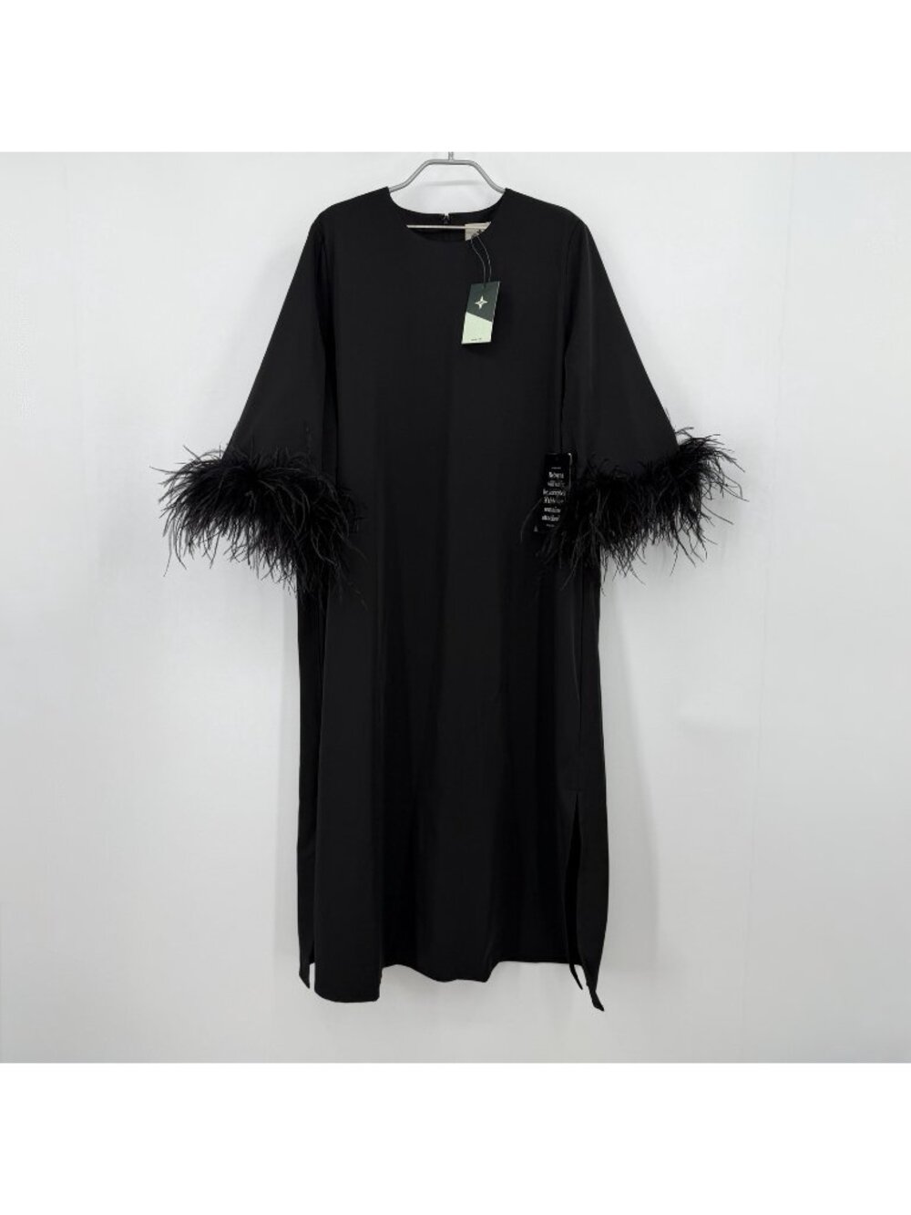 Tuckernuck Women's Black Feather Jamie Midi Dress size XXXL 3XL Jacquard NWT